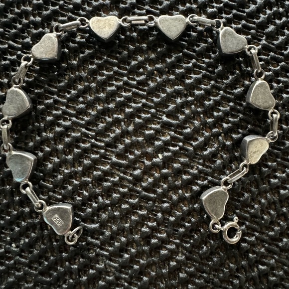 Vintage Lapis Lazuli .950 sterling silver bracelet with .925 clasp 6grams - Picture 3 of 11